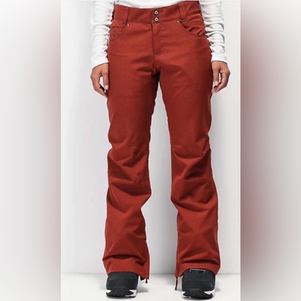Ladies Aperture Crystaline Burgundy Snow Pants